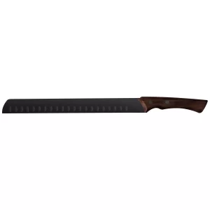 Cuchillo Slicer “Churrasco Black” Acero Inoxidable Oscurecido y Mango de Madera 12", Tramontina
