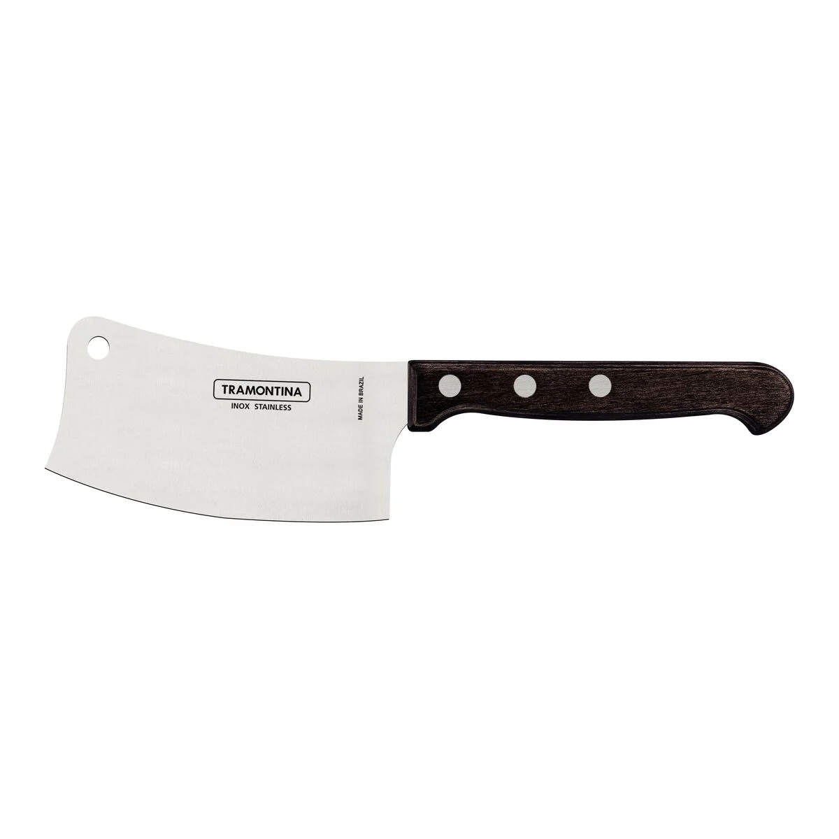 Hachuela 9 cm, Acero Inoxidable y Mango Madera Tratada Polywood Castaño
