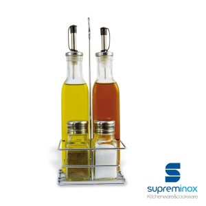 Set Vinagreras Cristal 4 Piezas, Supreminox