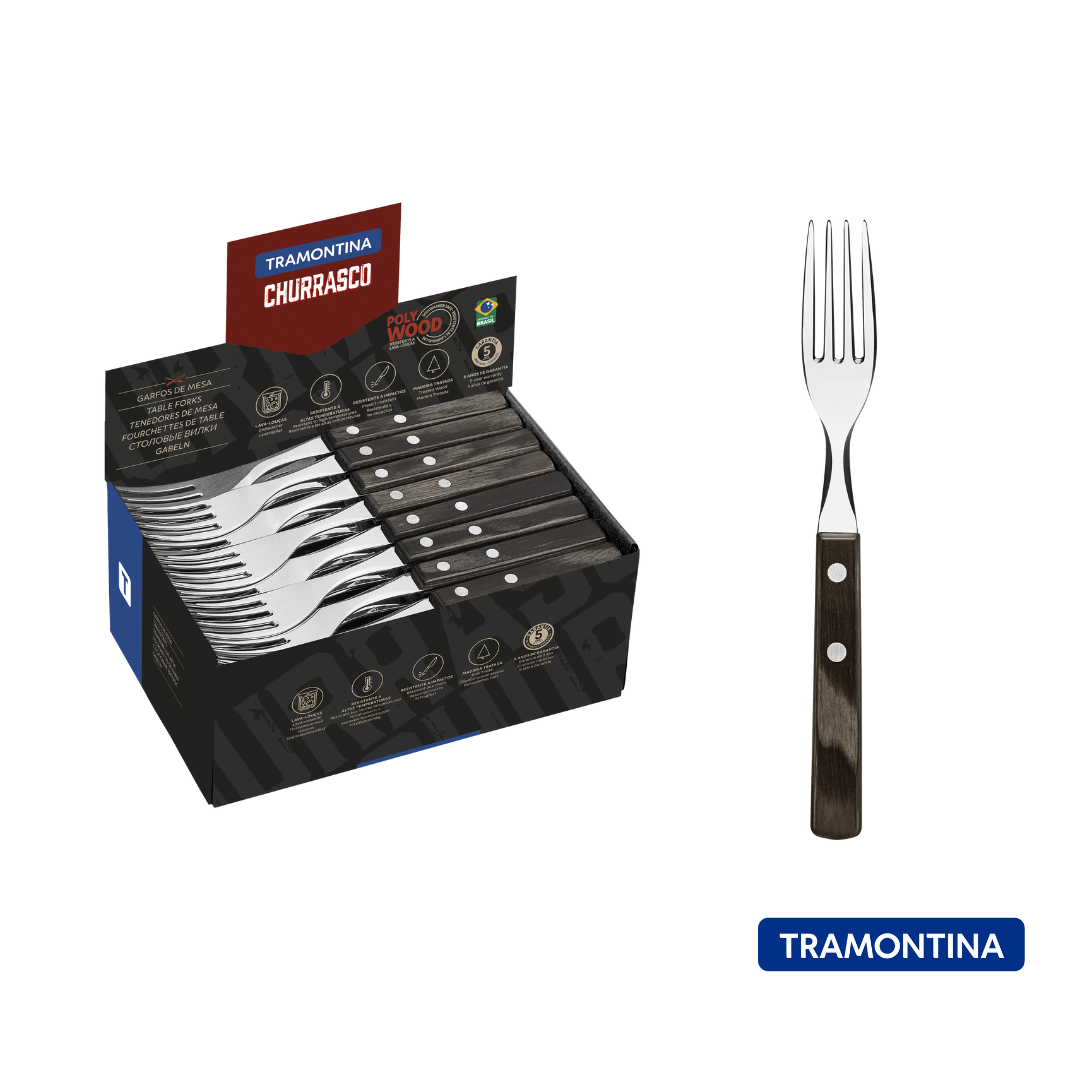 Display de tenedores 60 pzas Polywood