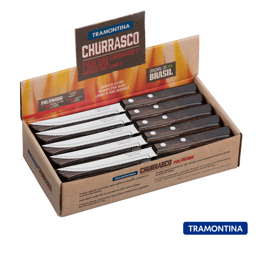 Display de cuchillos para barbacoa 60 pzas Polywood