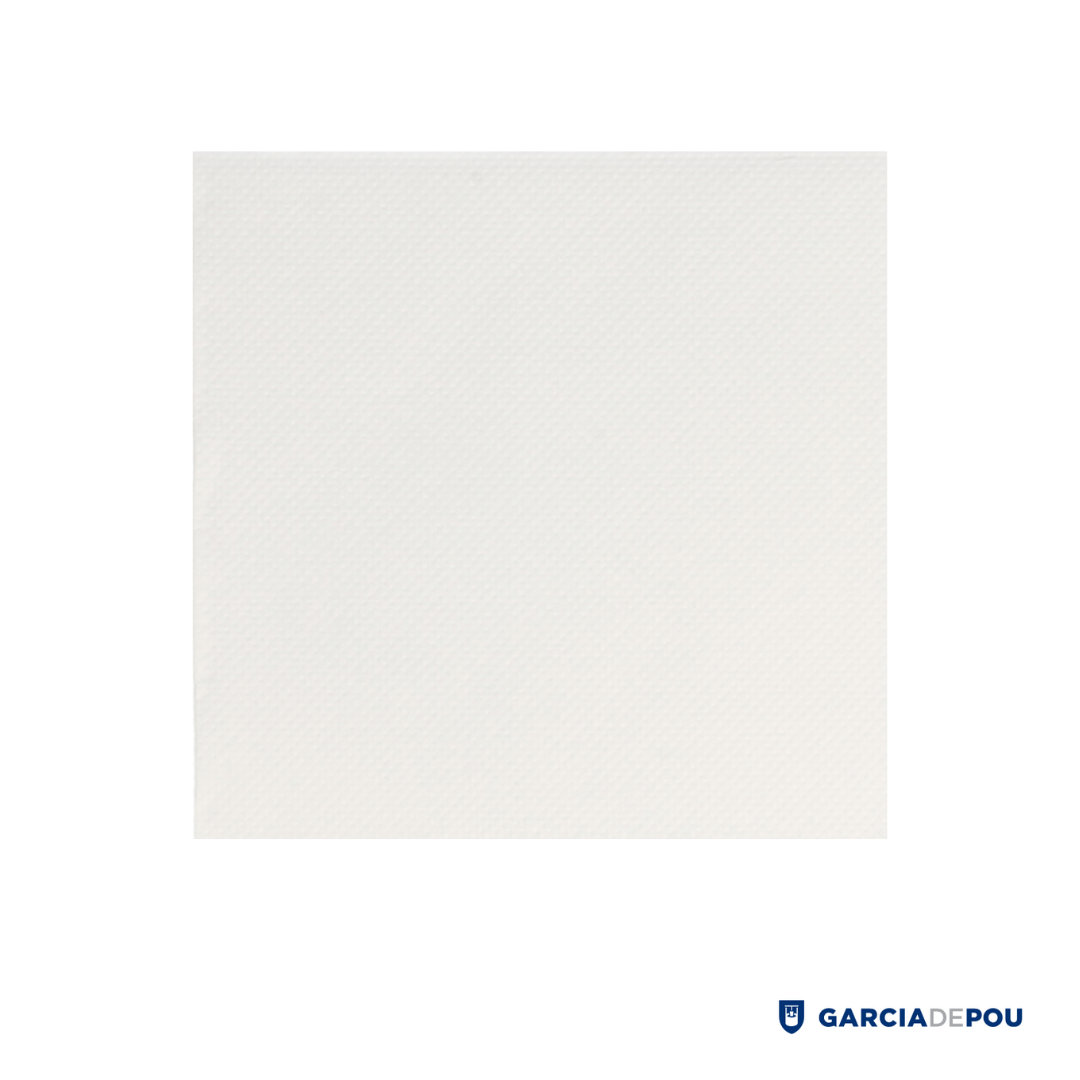 Servilletas ‘Double point’ 18 G/M2 20×20 Cm blanco tissue (100 unid.)