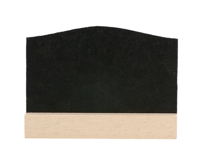 4 mini pizarras + base 7,5x5 Cm negro madera (1 unid.) - Imagen 2