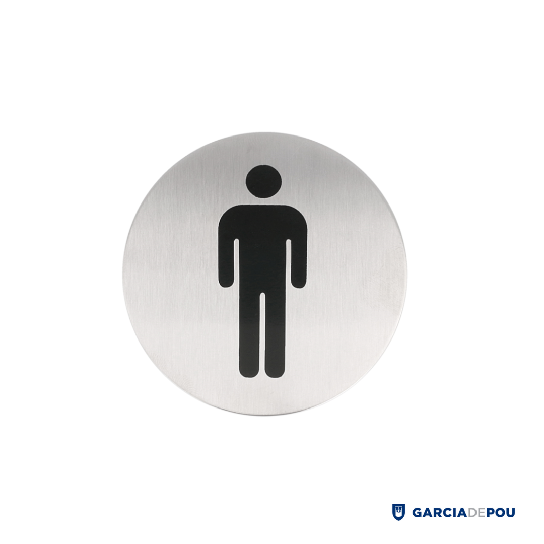 Placa Autoadhesiva «Caballeros» Ø 7,5 Cm Plateado Inoxidable (1 Unid.)