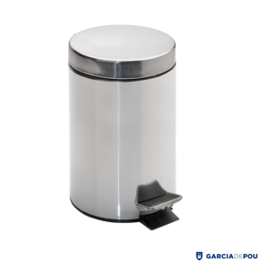 Cubo Pedal Con Receptáculo Interior 20 Litros Ø 29,5x44 Cm Plateado Inox (1 Unid.)