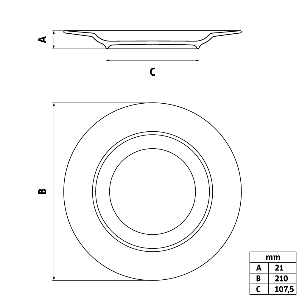 Plato Postre 21 Cm Abstratta - Imagen 4