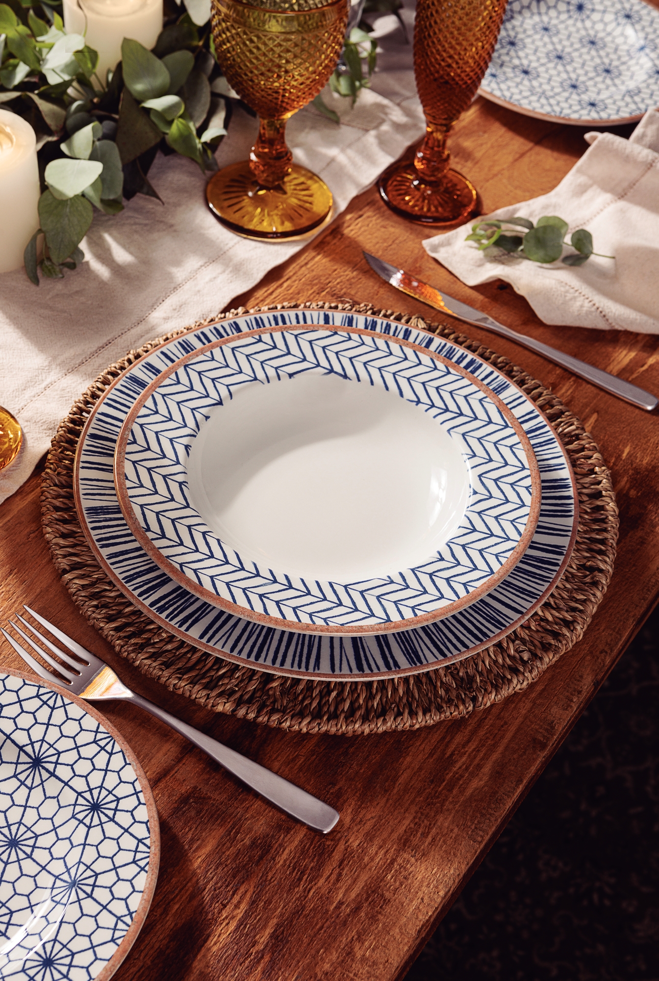 Plato Hondo 23 Cm Abstratta - Imagen 3