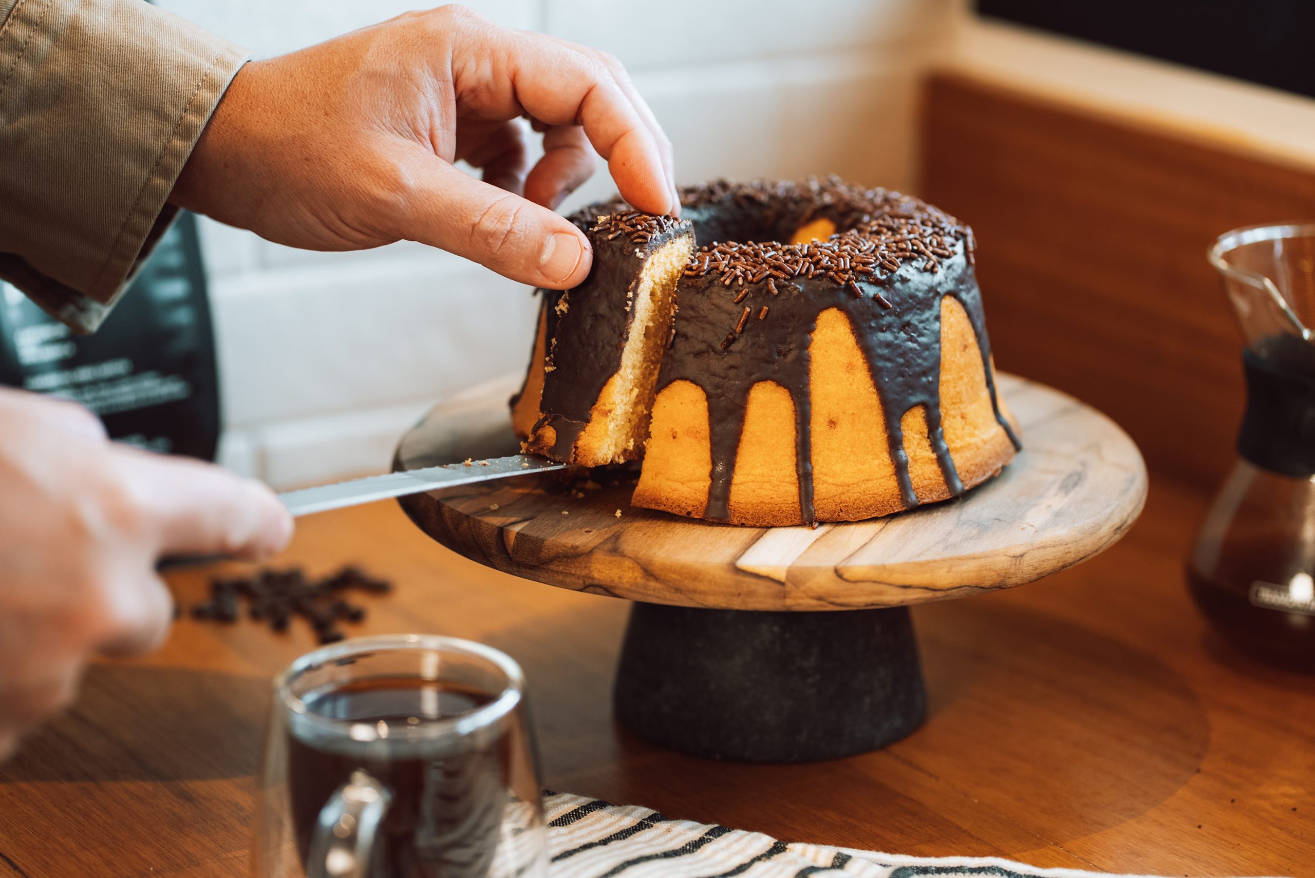 Tabla presentación madera de Teca con base 32x12 cm - Provence - Imagen 4