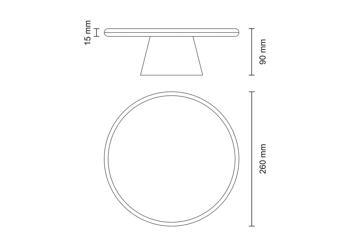 Tabla presentación madera de Teca con base 26x9 cm - Provence - Imagen 5