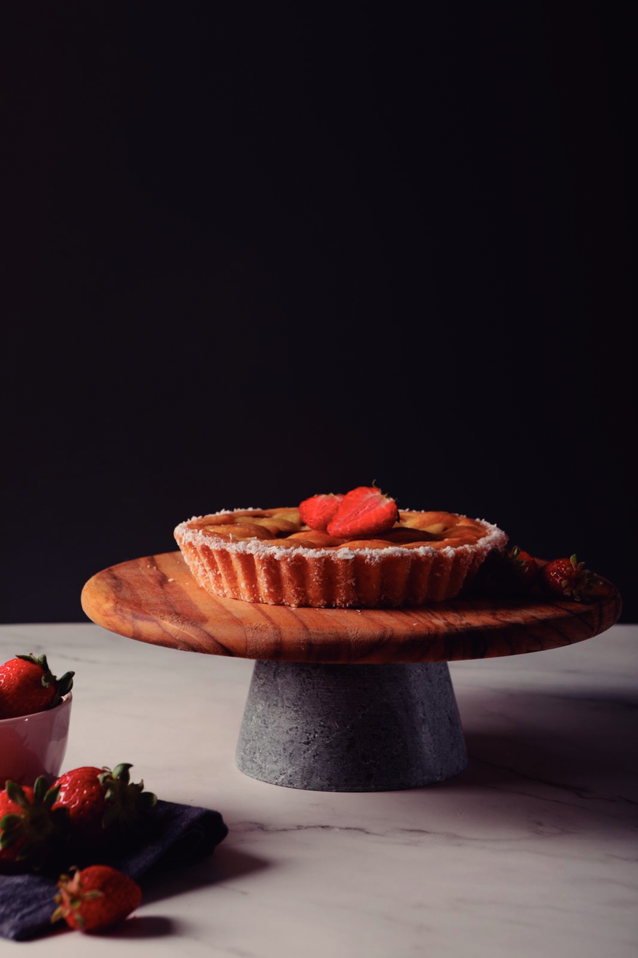 Tabla presentación madera de Teca con base 26x9 cm - Provence - Imagen 3