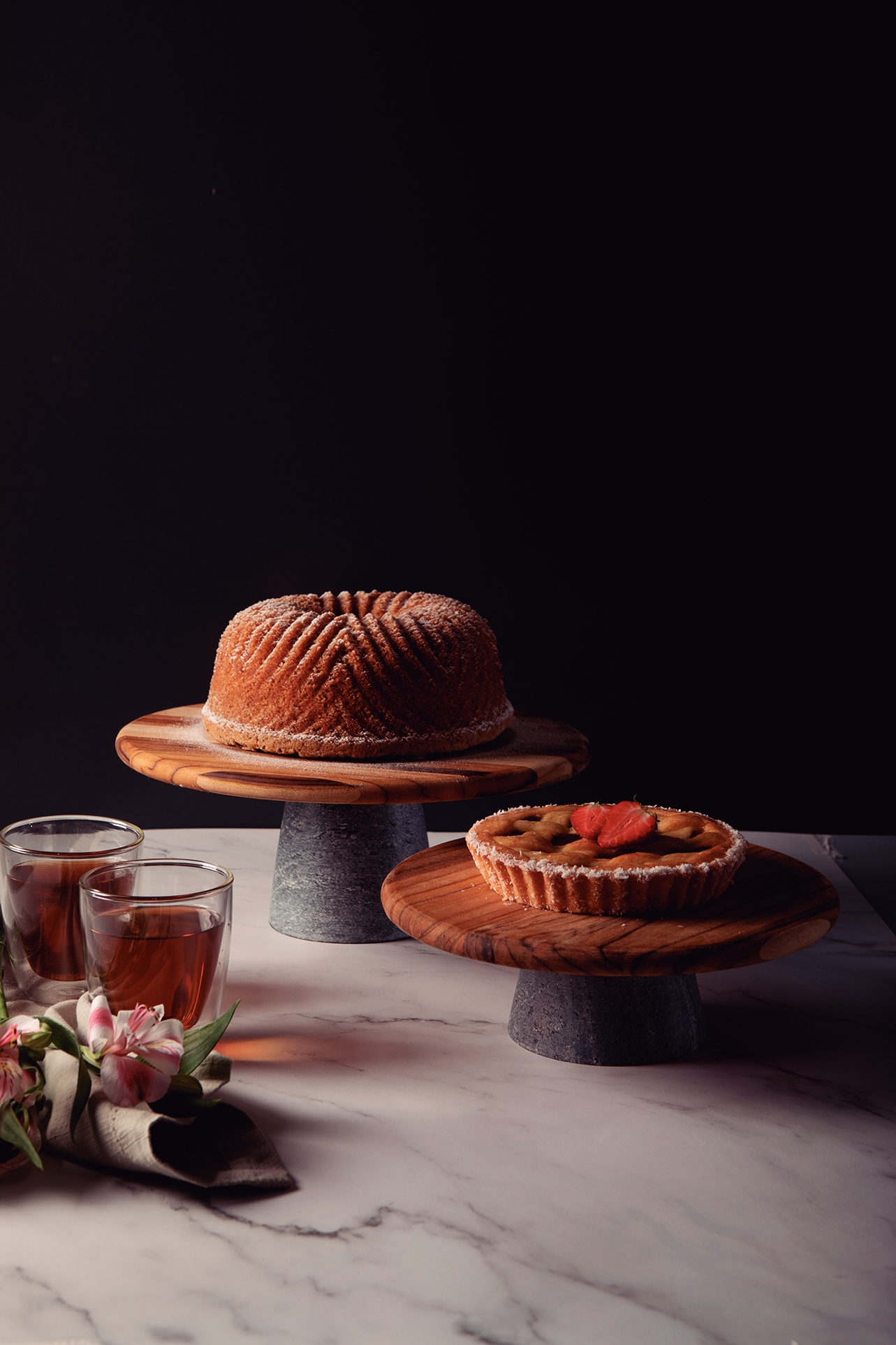 Tabla presentación madera de Teca con base 26x9 cm - Provence - Imagen 2