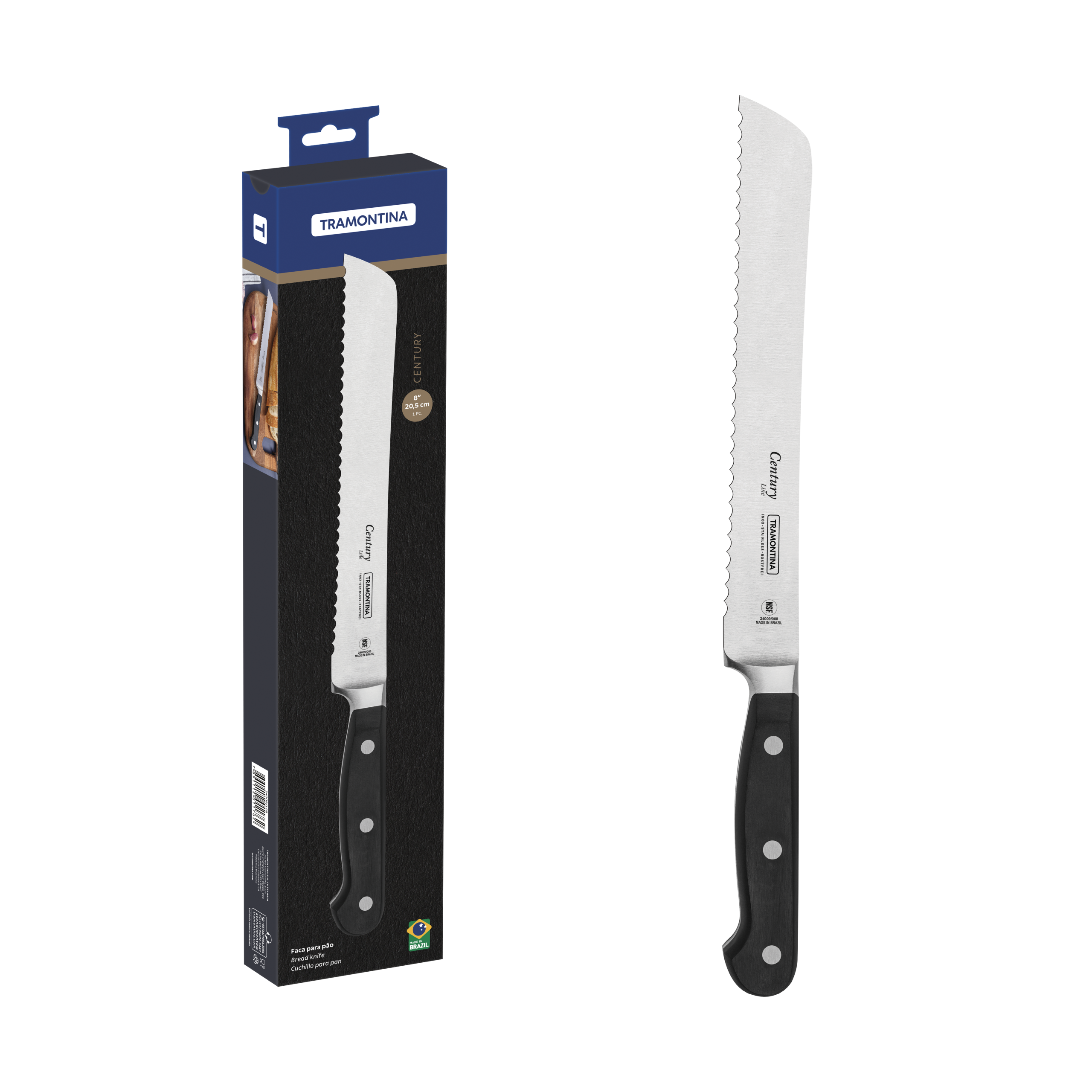 Cuchillo pan 20.5 cm - Century NSF - Imagen 3